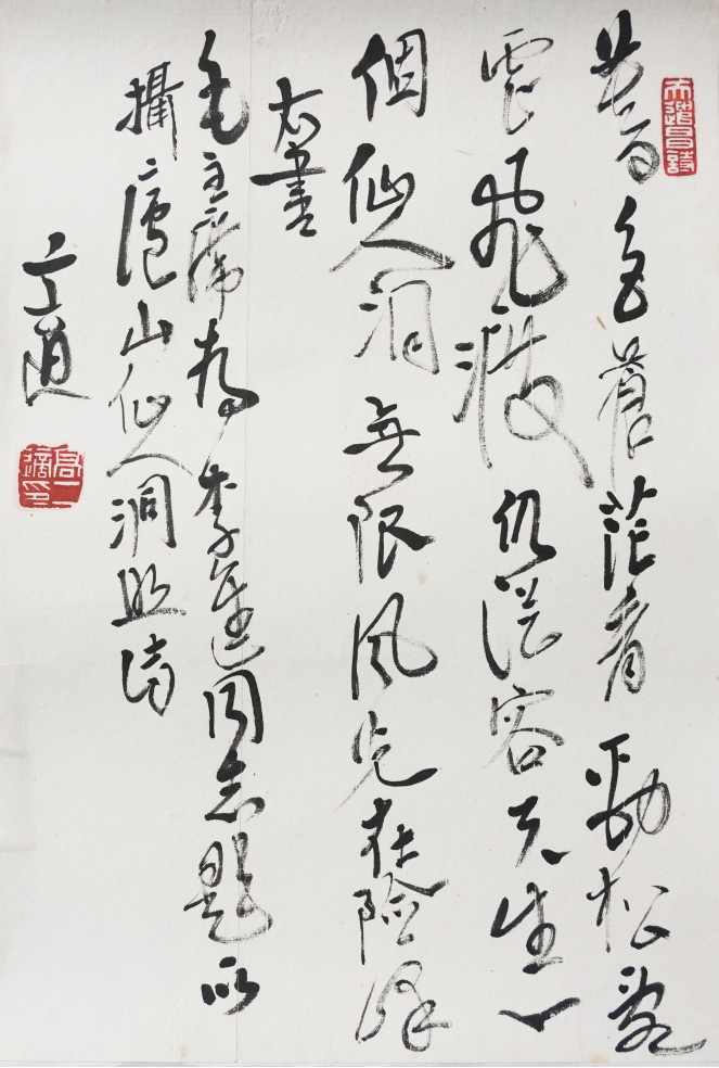 高二適書法《為李進(jìn)同志題所攝廬山仙人洞照》毛主席詩